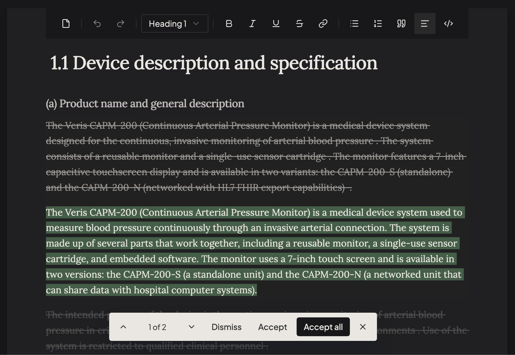 Draft. Review. — inline review