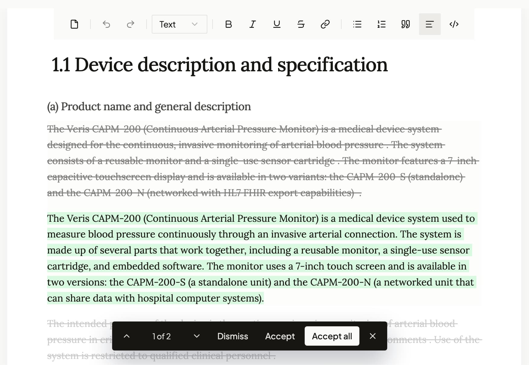 Draft. Review. — inline review